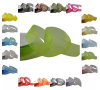 50m / 25m Roll Luxury Organza Woven Edge Ribbon Reel Rolls 3mm, 9mm, 15mm, 25mm, 40mm (Light Green, 9mm - 25 Metres)