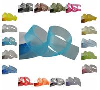 50m / 25m Roll Luxury Organza Woven Edge Ribbon Reel Rolls 3mm, 9mm, 15mm, 25mm, 40mm (Turquoise, 40mm x 25 Metres)
