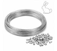 50M 304 Stainless Steel Wire, 1mm 7x7 Strand Core Steel Wire