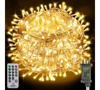 50M 500LED Christmas Lights Mains Powered,Warm White Fairy Lights with Plug/Remote/Timer/8 Modes,Bright Waterproof Lights Outside Indoor Garden Party Wedding Christmas Tree Decor