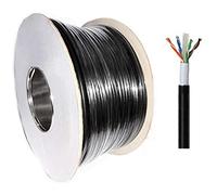 50m Cat6 Heavy Duty External SOLID COPPER Double Lined UTP Network Cable for Outdoor Use BLACK Reel