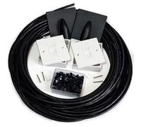 50m CAT6a Internet Extension Kit Outdoor External Cable RJ45 Wall Face Plate