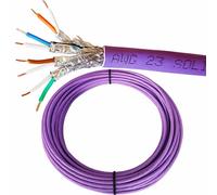 Loops Low Smoke CAT6A Network Cable - 23 AWG - S/FTP & U/FTP - Shielded/Screened - Solid Pure Copper Core - Purple Ethernet LSZH LZHF Network LAN Wire Reel (S/FTP, 50m (164 ft) CAT6A Cable)