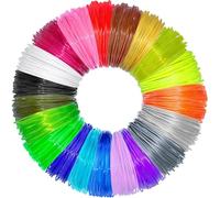 50M Children's PLA Wire, 3D Printing Pen Supplies, 3D Printing Filament Refills, 10 Colors Random, Low Temperature Model 60°-100°, φ=1.75mm, ρ=1.16g/cm