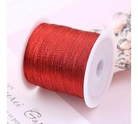 50m Fishing Rod Line Winding Thread Rod Wire Guide Building Ring Fiber Polyester (RED)
