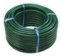 50m Garden Hose Pipe - Reel Reinforced Tough 50 Metre Outdoor Hosepipe | for Watering PVC Braided Pattern Heavy Duty Lawn - Use for Garden Car Van