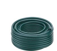 50m Garden Hose Pipe Reel Reinforced Tough 50 Metre Outdoor Hosepipe Green Suitable For All Garden Watering Tasks Patio Or Vehicle Cleaning