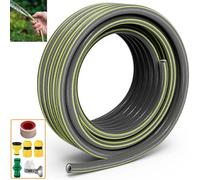 50M Garden Hose Pipe Reinforced Braided Pvc Gardening Watering Hosepipe Reel