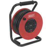 50M Heavy Duty Cable Reel With Thermal Trip - 4 230V Plug Socket Extension Lead