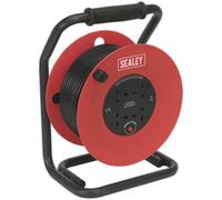 50M Heavy Duty Cable Reel With Thermal Trip - 4 X 230V Plug Sockets - Pvc Cable