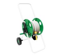 50m Portable Hose Reel Cart with Wheels, 1/2 Inch Garden Water Hose Holder, Space-Saving for Balcony and Garden, Easy Mobility for Outdoor Use