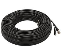 50m Professional Copper RG59 BNC Video and DC Power Shielded CCTV Cable- Shotgun Cable Compatible with TVI HD CCTV Security Systems