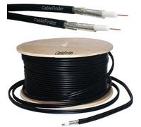 50M RG6 Twin Coaxial Shotgun Cable - Aerial Satellite Dish LNB - Sky+/HD Freesat - Loops