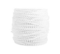 50M/Roll 3mm Fishing Line Artificial Pearls String Beads Chain Garland for Wedding Party Decoration Party Supplies DIY Crafts (White)