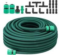 50M Soaker Hose Set, Drip Hose Set, Drip Irrigation Leaky Pipe, Porous Hose for Flowerbeds, Vegetable Gardens and Greenhouses Irrigation