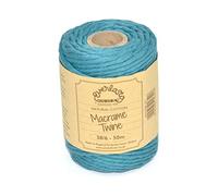 50M Spools - Everlasto Single Twist Soft Cotton Coloured Macrame Craft Twine 38/6 (4mm approx) (Eton Blue)