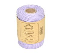 50M Spools - Everlasto Single Twist Soft Cotton Coloured Macrame Craft Twine 38/6 (4mm approx) (Highland Heather)