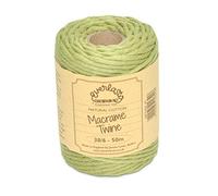 50M Spools - Everlasto Single Twist Soft Cotton Coloured Macrame Craft Twine 38/6 (4mm approx) (Olive)