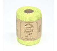 50M Spools - Everlasto Single Twist Soft Cotton Coloured Macrame Craft Twine 38/6 (4mm approx) (Spring Green)