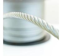 50m Stainless Steel Wire Rope Cable 2.5mm Cordage Strand: 7x7 AISI 316, V4A - Many Sizes Avaliable