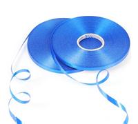 50m x 2 Blue Ribbon for Balloon & Gift Wrapping, Curling String for Birthday, Christmas, Wedding, Party Decoration - 5mm Shiny