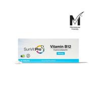 50mcg Vitamin B12 Tablets, High Strength Cyanocobalamin Daily Dose, Menopause Approved