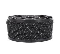 50Meter/164ft Reflective Paracord Rope, 2.5mm/0.1in Diameter Windproof Portable Tent Rope Parachute Cord for Tent Camping Clothesline DIY Projects (Black)