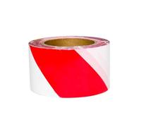 50Meter Warning Tape - Red and White | 3 Inch Wide Barrier Tape | Non-adhesive Caution Tape for Marks off Dangerous Areas or Zones, Construction Sites, Roads, Working Zones, etc