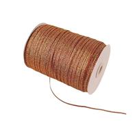 50meters 3.0mm Gold Silver Glitter Silk Satin Ribbon Party Home Wedding Decoration Wrapping Christmas Halloween DIY Material(Red)