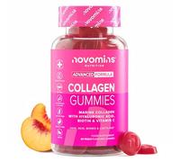 50mg Marine Collagen Gummies - Hydrolysed Collagen Peptides with Hyaluronic Acid, Vitamin C & Biotin - More Convenient Than Collagen Powder - Collagen Supplements for Women - 60 Gummies - Novomins