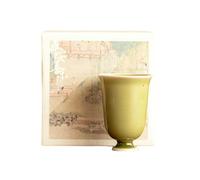 50ml/1.5oz ceramic high-foot scented tea cup home exquisite Kung Fu tea set-green- box