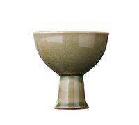 50ml 6.6 * 7cm, Antique Style Kung Fu Tea Cup Ceramic Goblet Chinese Tea Cups Ceramic Footed Ice Cream Bowl Ice Cream Goblet