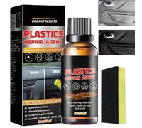 50ml Car Plastic Restorer with Sponge,Plastic Parts Refurbish Agent,Car Plas/tic Restorer Black,Back to Black Trim Restore,Cleaning Products,Crystal Coating Plast/ic Restoration,Plas/tic Restore