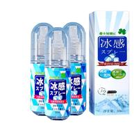 50ml Instant Cooling Spray for Clothes & Skin, Portable Summer Mist Spray, Fast Cool Relief for Outdoor Activities & Heat Prevention, for Outdoor Sports (3PCS)