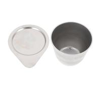 50ml Iron Laboratory Crucible Cup with Lid for High Temperature Experiments | Compact Form, Smooth Polished Finish, Good Thermal Conductivity, Suitable for Metal Fragments, Alkaline Substances, Teaching