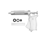 50ML Livestock Syringe Animal Injection Gun,Adjustable Dosage Semi-Automatic Injection Gun,Vet Injector For Cattle, Horses, Goats, Sheep,Pigs(B)