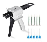 50ml Mixing Dispensing Gun, 2:1/1:1 Manual Dispensing Gun Kit with 10 PCS Mixing Nozzles, AB Two-component Sealant Applicator Guns Kit, Applicator Manual Guns Kits