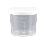 50ml Plastic Liquid Measuring Cup, Mini Clear Kitchen Cup with Lid, Reusable Transparent Lab Graduated Beakers Baking Cooking Home Lab Measure Tool