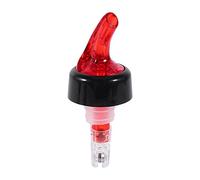 50mL Plastic Measured Liquor Bottle Pourer Automatic Pourer Quick Shot Spirit Measure Pourers with Dust Caps for Tequila Cocktail Home Bar Tools (Red)