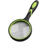 50mm 10X Handheld Magnifying Glass Shatterproof Reading Magnifier for Seniors and Kids, Real Glass Magnifying Lens with Non-Slip Rubber Handle for Reading Hobbies and Science