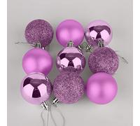 50mm/18Pcs Christmas Baubles Shatterproof Pink, Christmas Tree Decorations Ball Ornaments Balls Xmas Hanging Decorations Holiday Decor - Shiny,Matte,Glitter