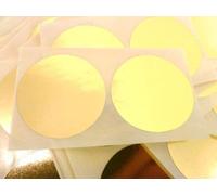 50mm, 2 inch Round, Circular - 28 Colour Options - Colour Code Coloured Sticky Labels, Stickers (Shiny Gold)
