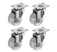 50mm/2" Stainless Steel Swivel Castors Directional Brake Casters Replacement Furniture Load Capacity 50kg/1pc for Trolley/Bedside Table/Footstool (4pcs)/B
