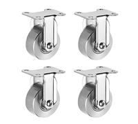 50mm/2" Stainless Steel Swivel Castors Directional Brake Casters Replacement Furniture Load Capacity 50kg/1pc for Trolley/Bedside Table/Footstool (4pcs)/A