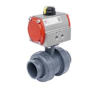 50mm 2-Way PVC Pneumatic Ball Valve Spring Closed
