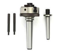 50MM 3 JAW MINI SCROLL CHUCK WITH MT1 MOUNTING SHANK 6MM DRAWBAR THREADED 14 x 1