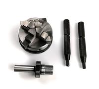 50mm 4 Jaw Reversible Self-Centering M14 Thread Mount Lathe Chuck with Lock Rods K02-50+Chuck Connecting Rod