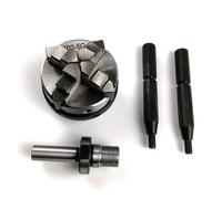 50mm 4 Jaw Reversible Self-Centering M14 Thread Mount Lathe Chuck with Lock Rods K02-50+Chuck Connecting Rod