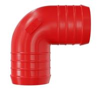 50mm 90 Degree Barbed Plastic Hose Elbow Joiner Connector Red | 3D printed ABS, made in the UK | Ribbed barbs for a secure grip | -20°C to +105°C | Matte finish
