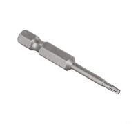50mm Alloy Steel Five-Point Screwdriver Bit with Hole, 1/4 Inch Hex Shank T8-T40, Compatible with Electric Screwdrivers, Drills and Hand Tools, Silver Single Piece Variant(T8)